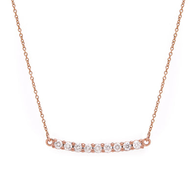 Nine Diamond Bar Necklace