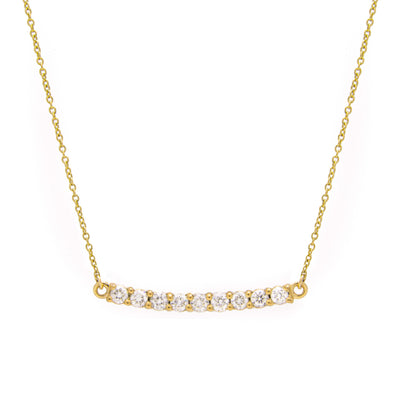 Nine Diamond Bar Necklace