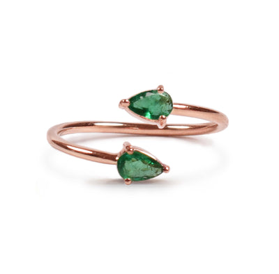 Petite Emerald Peary Ring