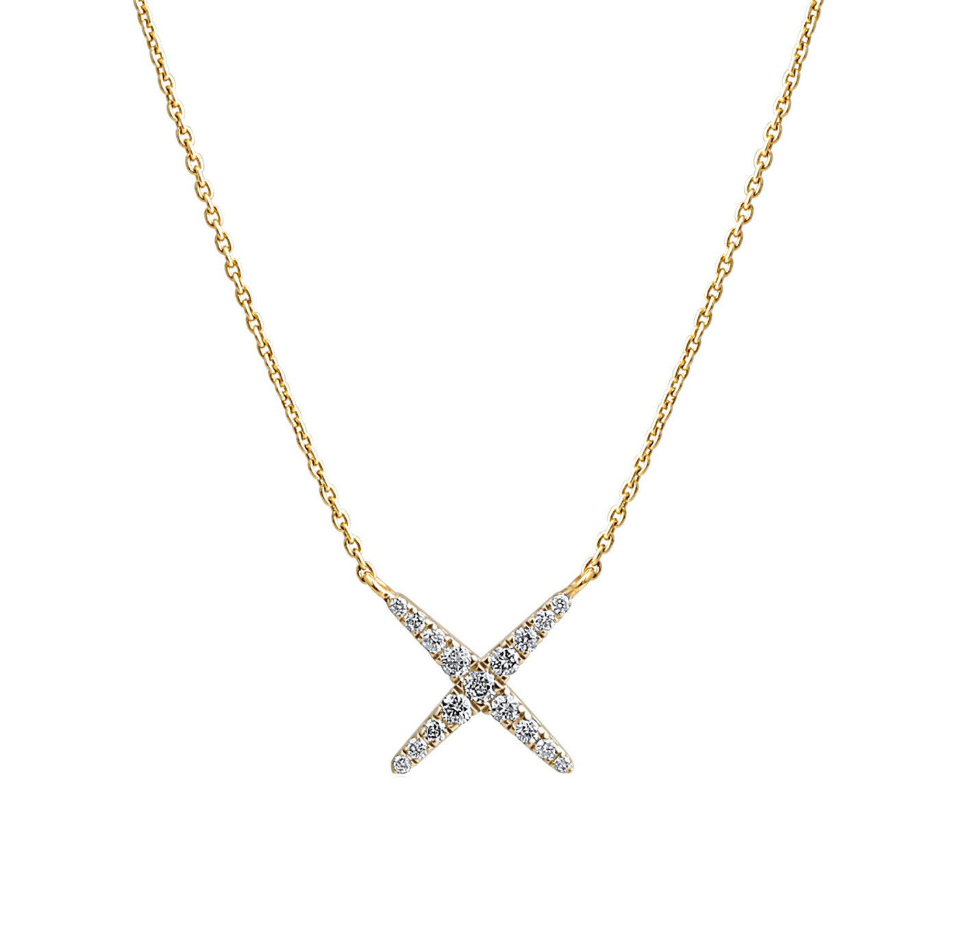 X Diamond Necklace