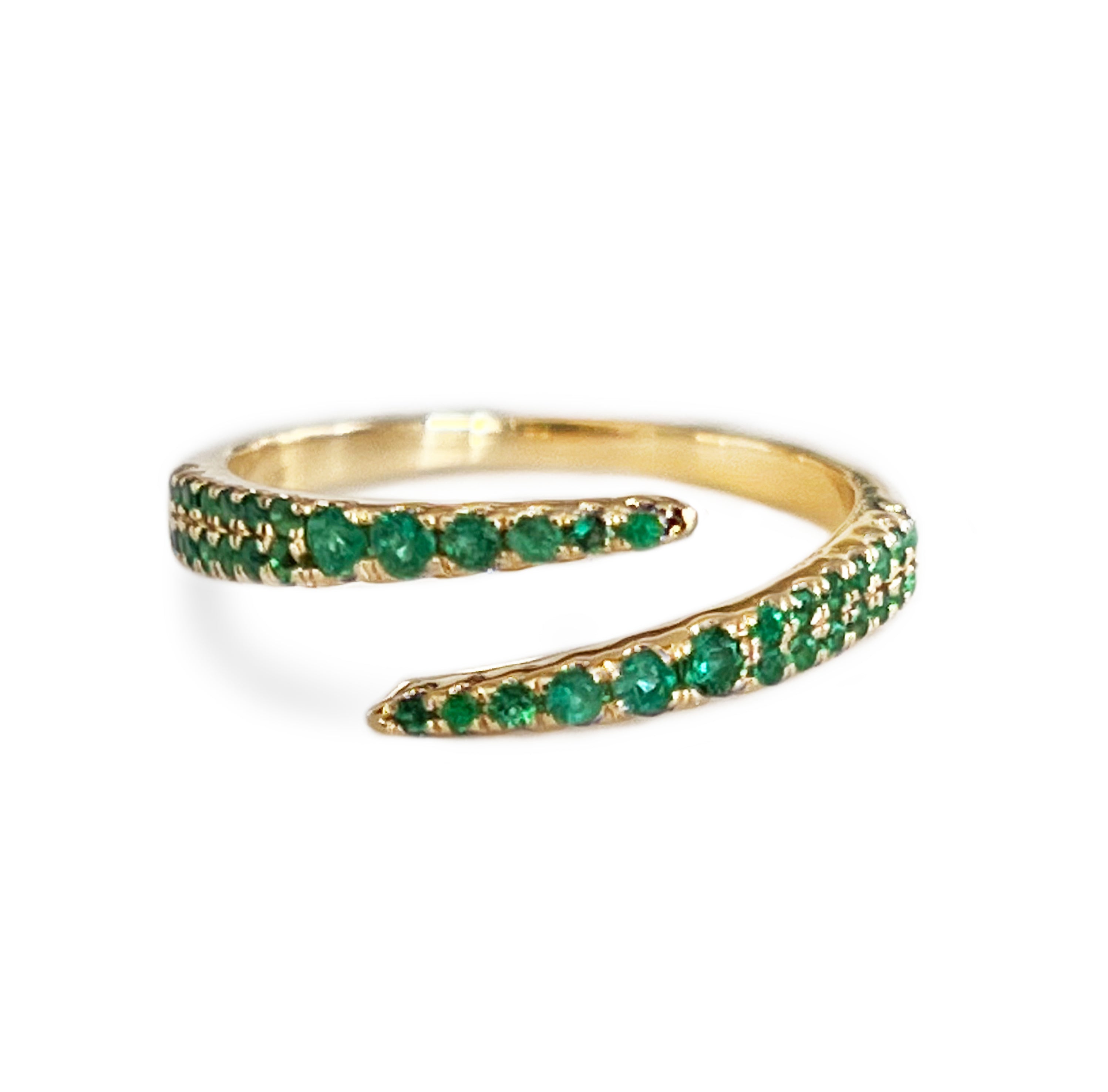 Emerald Wrap Around Ring – Tesoro Fine Jewelry