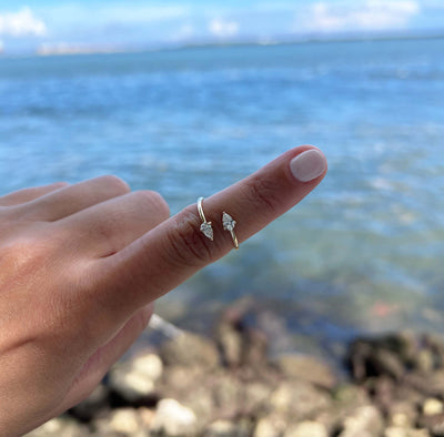 Petite Diamond Peary Ring