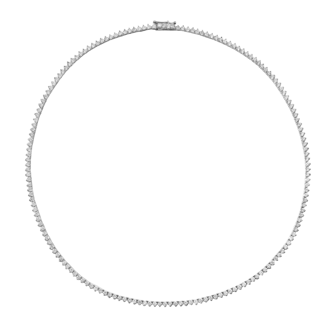 Three-Prong Tennis Necklace